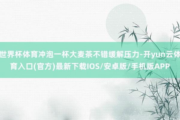世界杯体育冲泡一杯大麦茶不错缓解压力-开yun云体育入口(官方)最新下载IOS/安卓版/手机版APP